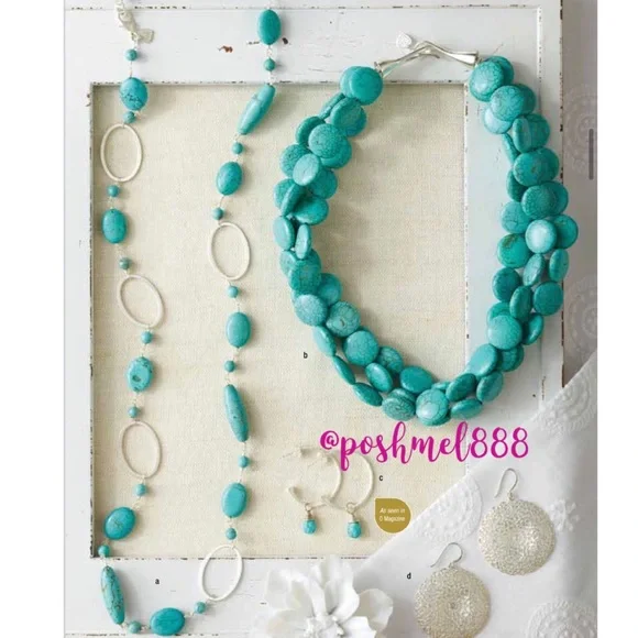 :: S&D Sterling+Turquoise Sea Necklace - Picture 12 of 15